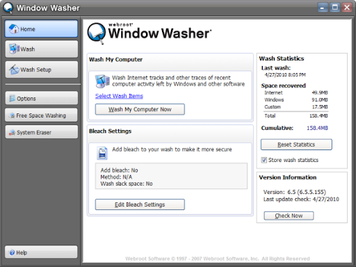 webroot window washer free download